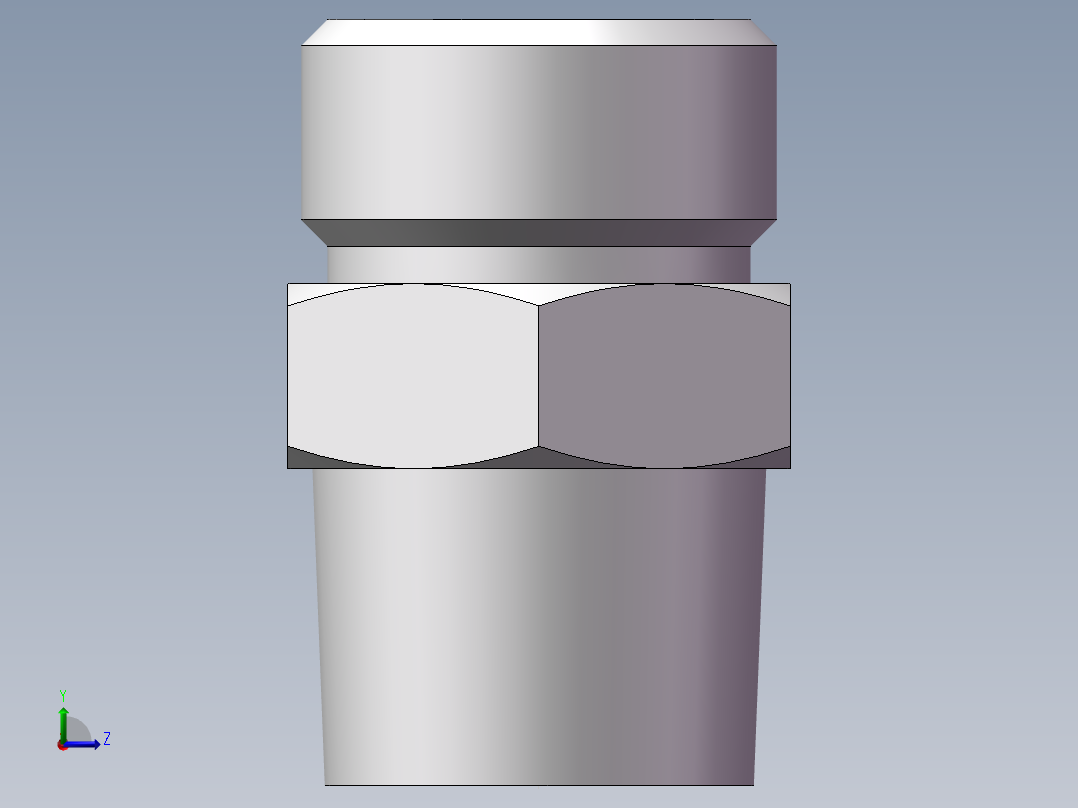 英制锥管螺纹直接头、1CT-18-06SP左视图