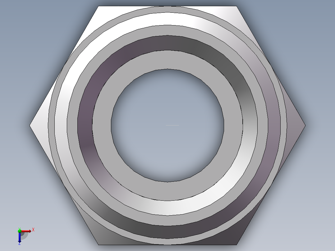 英制锥管螺纹直接头、1CT-18-06SP俯视图