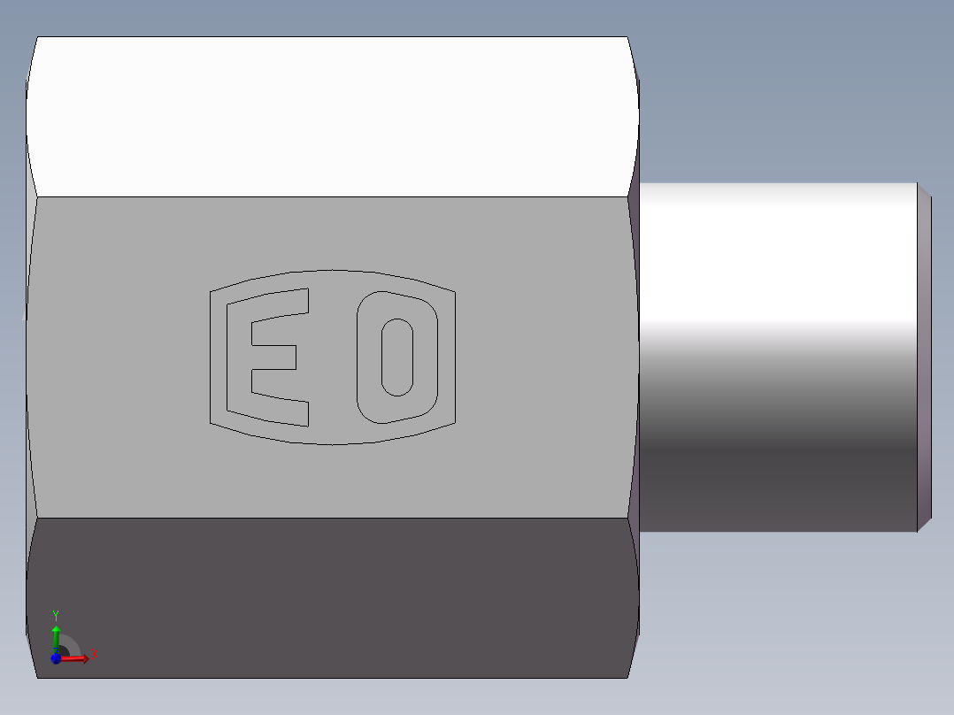 直通内螺纹接头、5CB-12-04前视图
