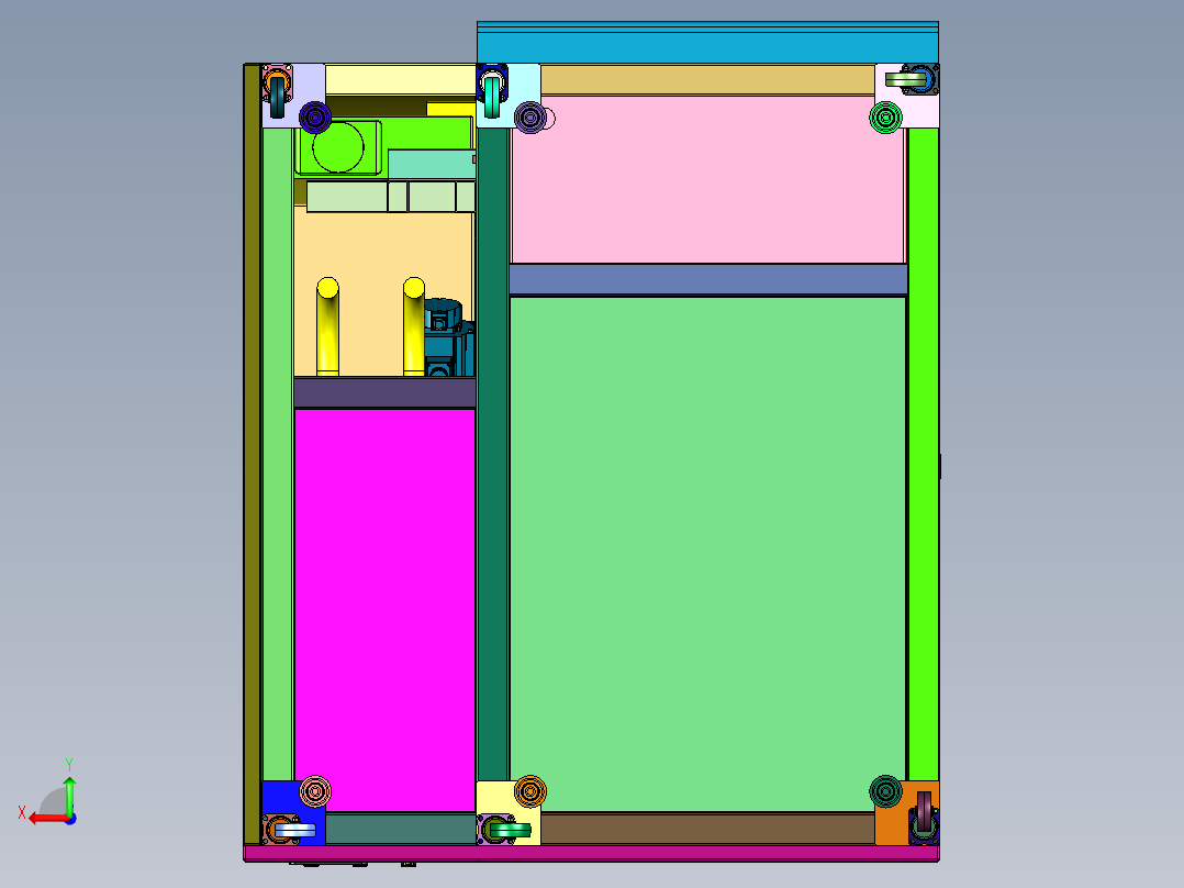 环保喷涂材料用的智能涂装滚喷机后视图