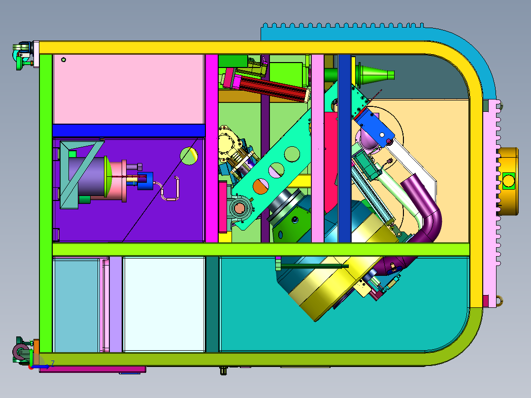 环保喷涂材料用的智能涂装滚喷机左视图
