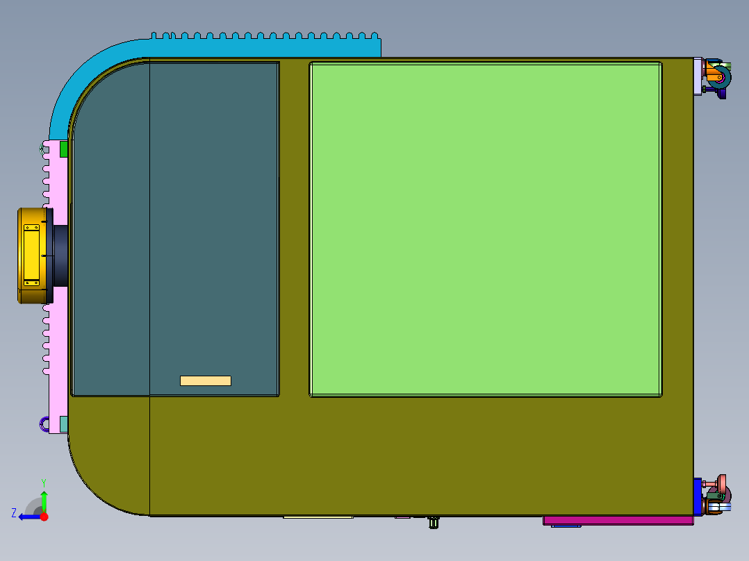 环保喷涂材料用的智能涂装滚喷机右视图