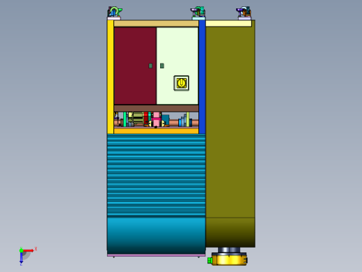环保喷涂材料用的智能涂装滚喷机俯视缩略图
