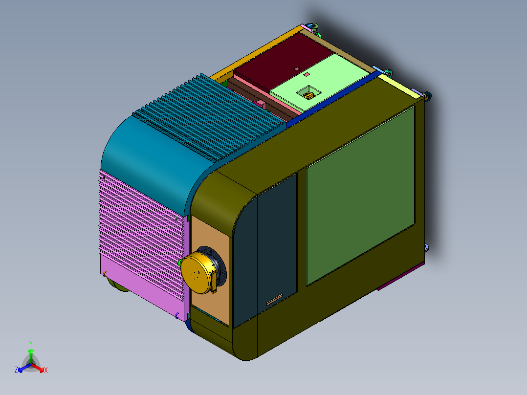 环保喷涂材料用的智能涂装滚喷机正等轴测图