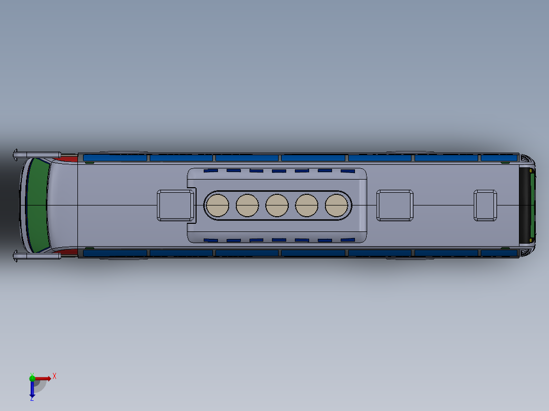 客车、公交车、沃尔沃9400俯视图