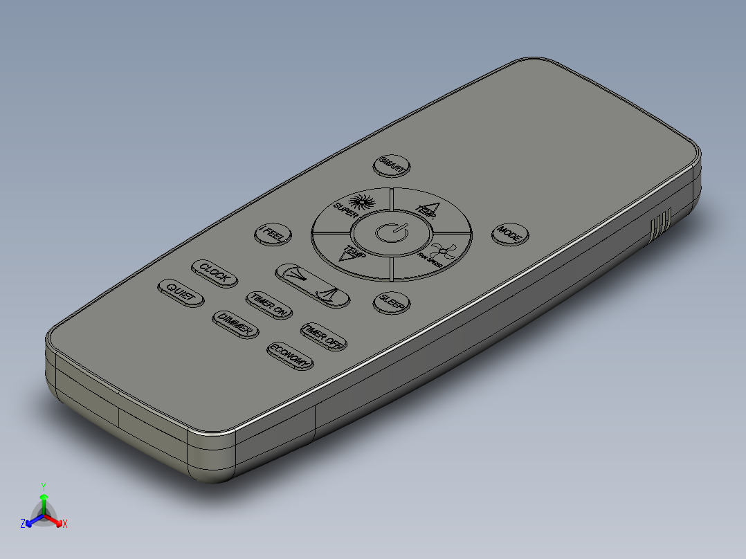 遥控器、遥控板(26)正等轴测图