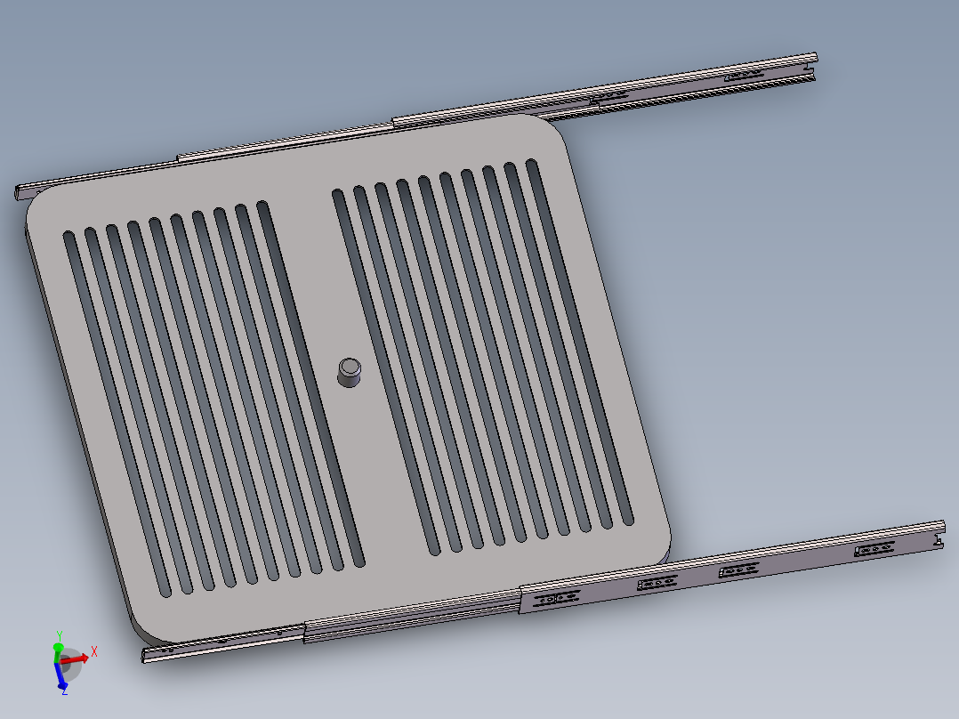 滑动抽屉冰箱主视图
