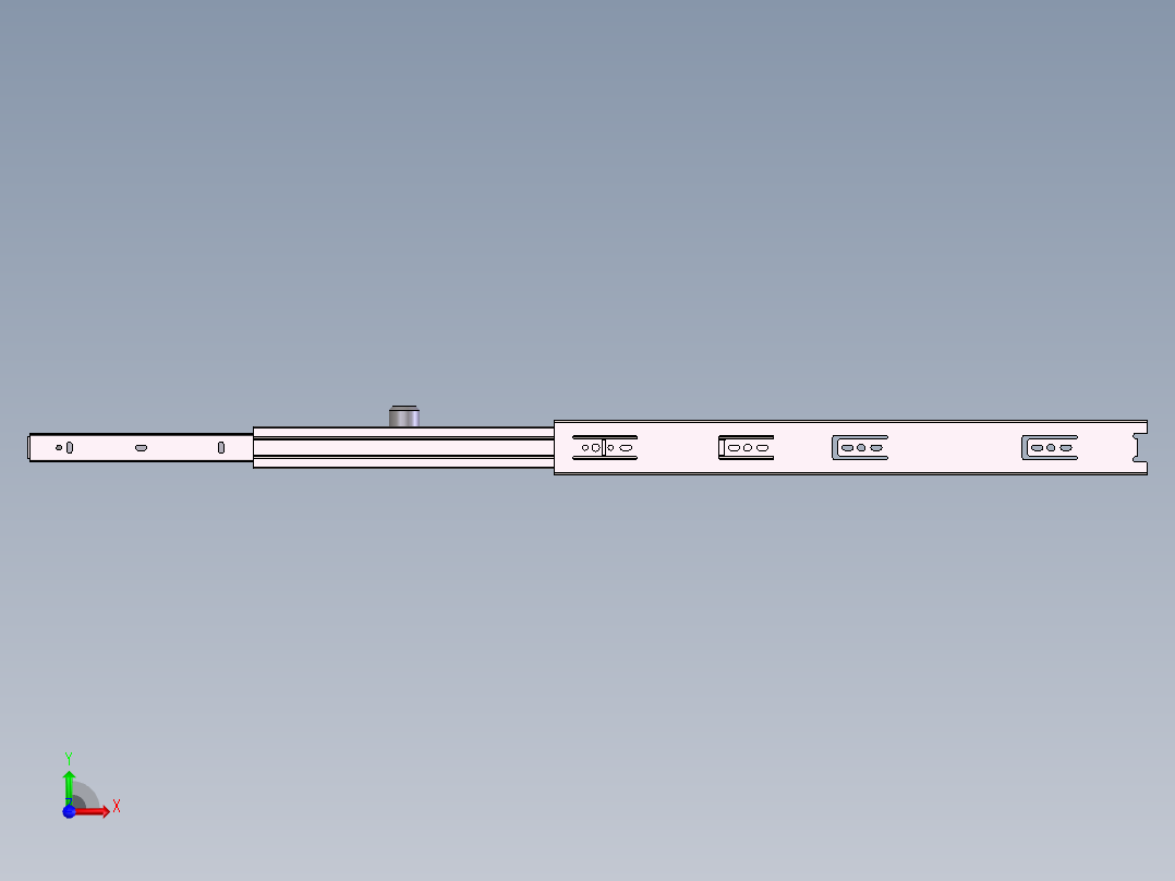 滑动抽屉冰箱前视图
