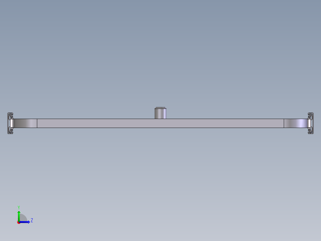 滑动抽屉冰箱左视图