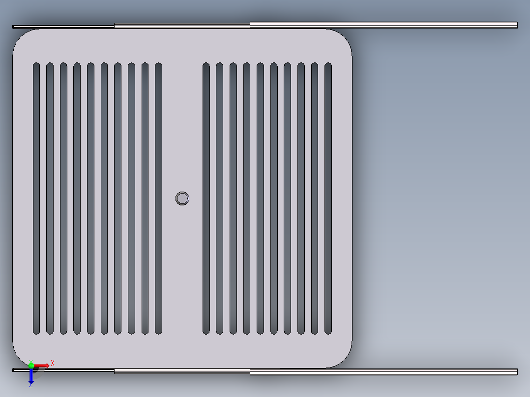 滑动抽屉冰箱俯视图