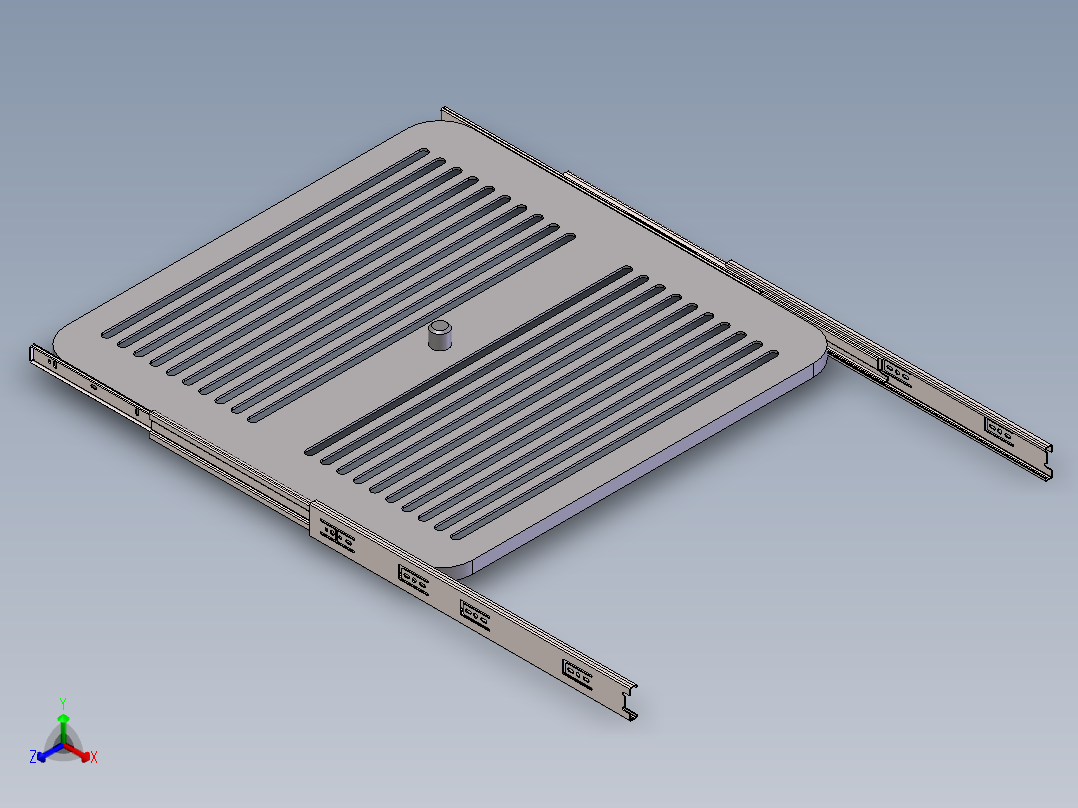 滑动抽屉冰箱正等轴测图