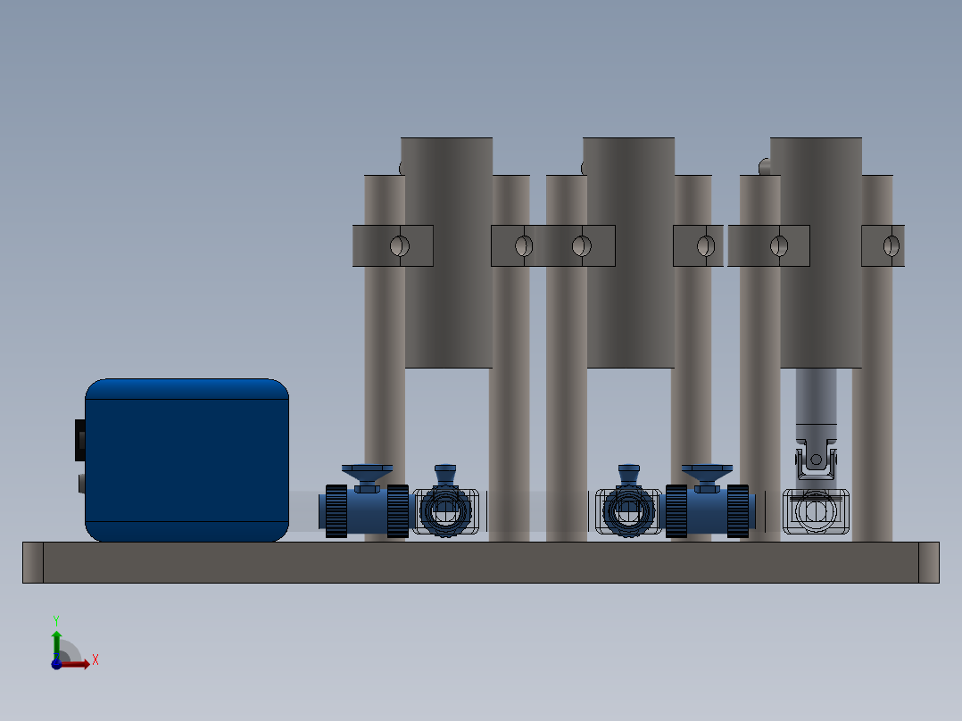 压力容积、模块化生物反应器前视图