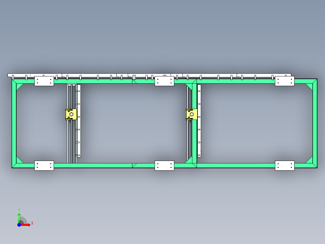 双工位桁架案例前视图