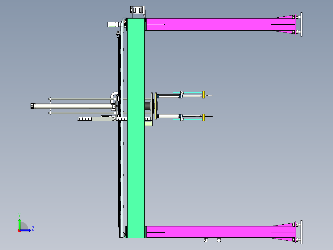 双工位桁架案例左视图