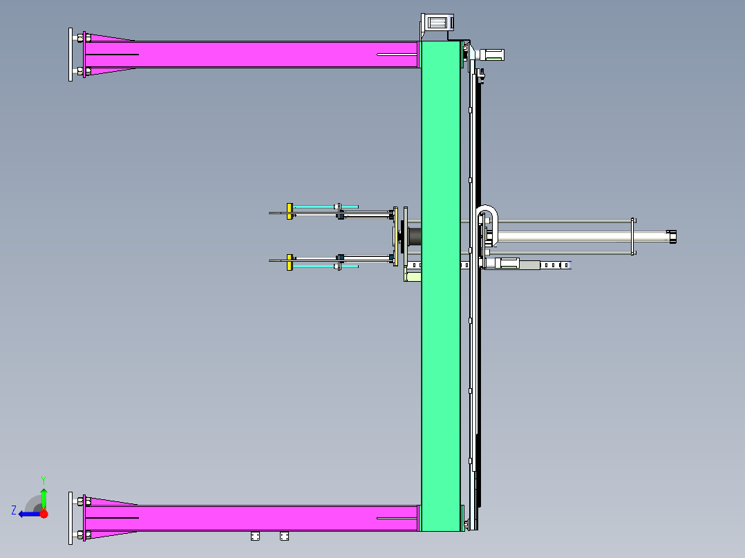 双工位桁架案例右视图
