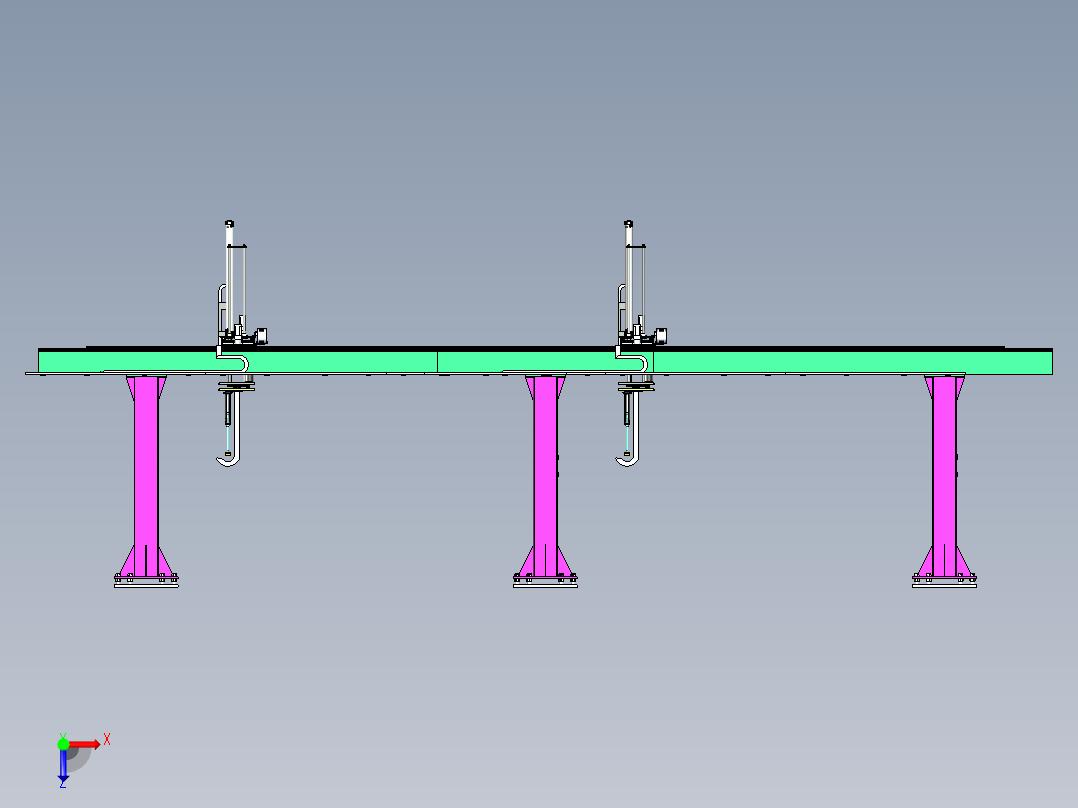 双工位桁架案例俯视图
