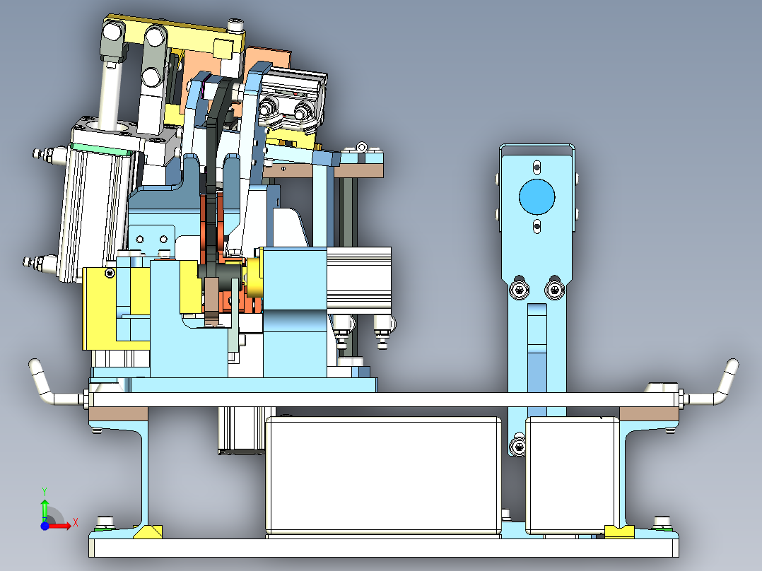 焊接夹具前视图