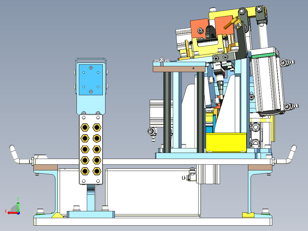 焊接夹具后视图