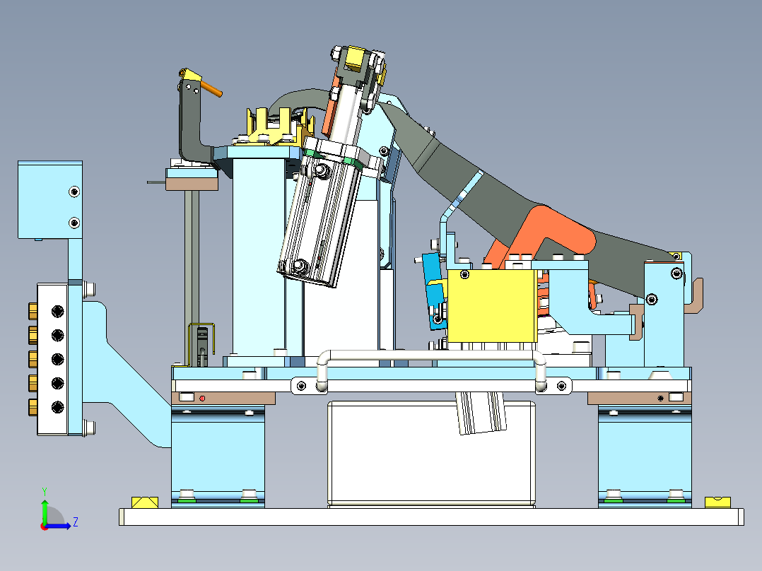焊接夹具左视图