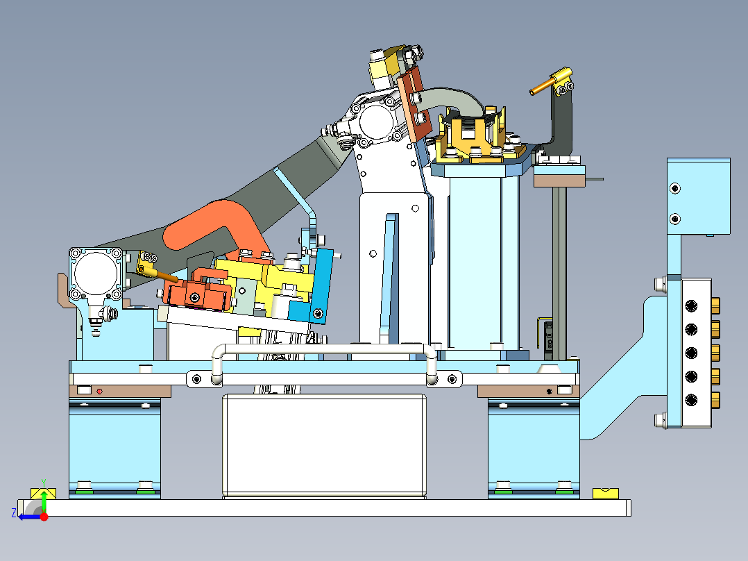 焊接夹具右视图
