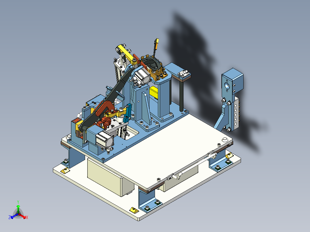 焊接夹具正等轴测图