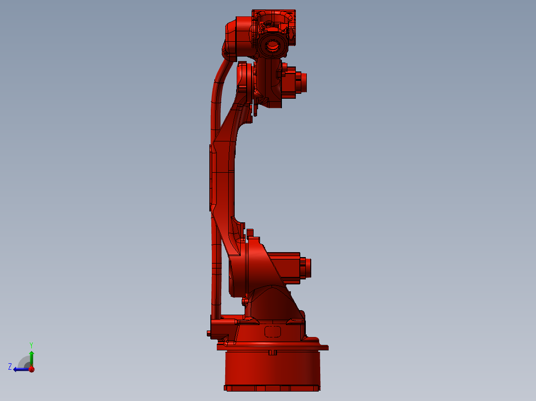 齿轮齿条移动式焊接机器人右视图