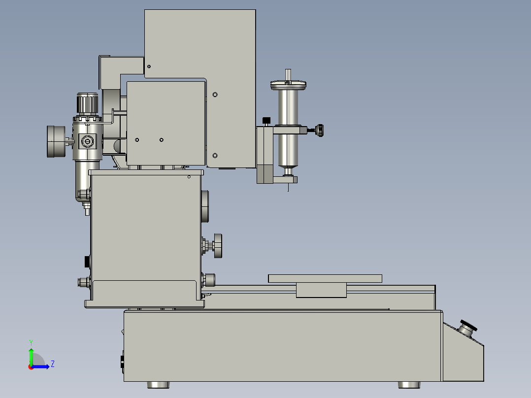 桌面式三轴点胶机左视图