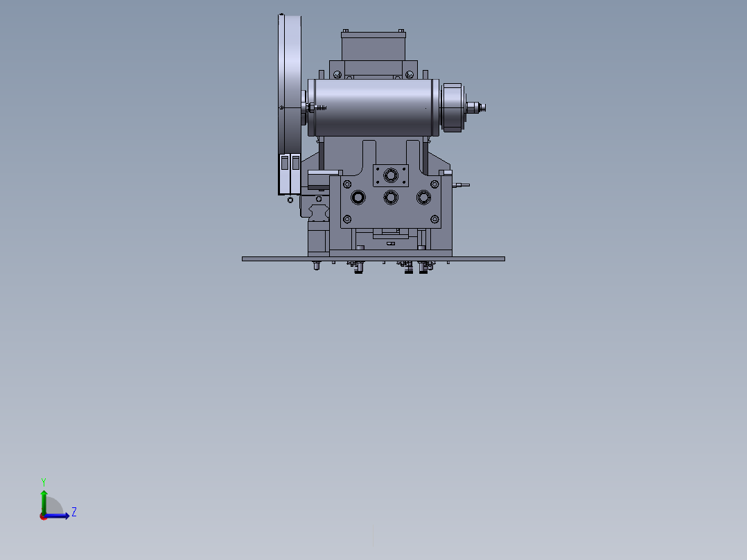 精密数控切断机.SLDPRT左视图