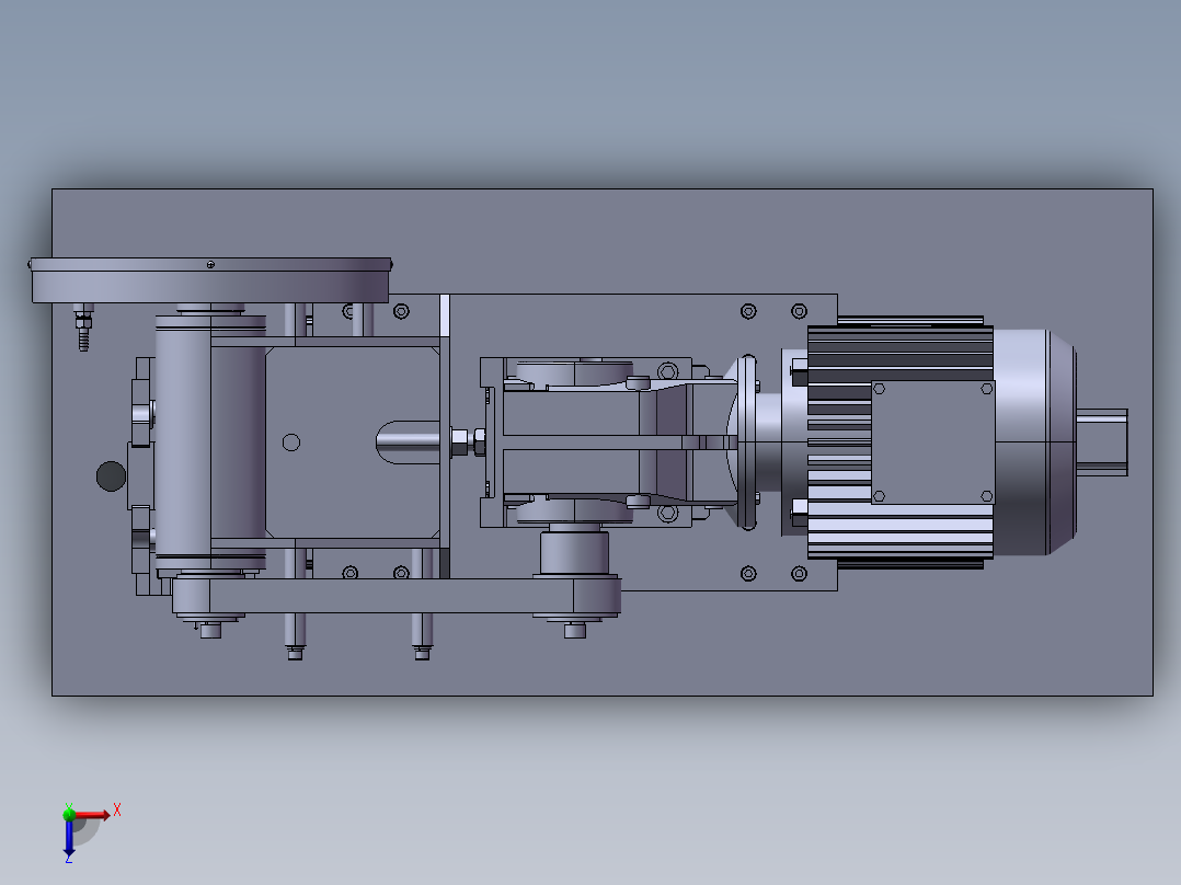 精密数控切断机.SLDPRT俯视图
