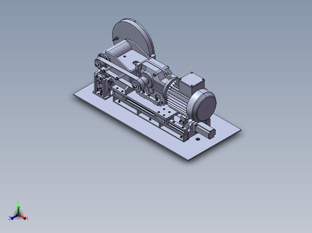 精密数控切断机.SLDPRT正等轴测图