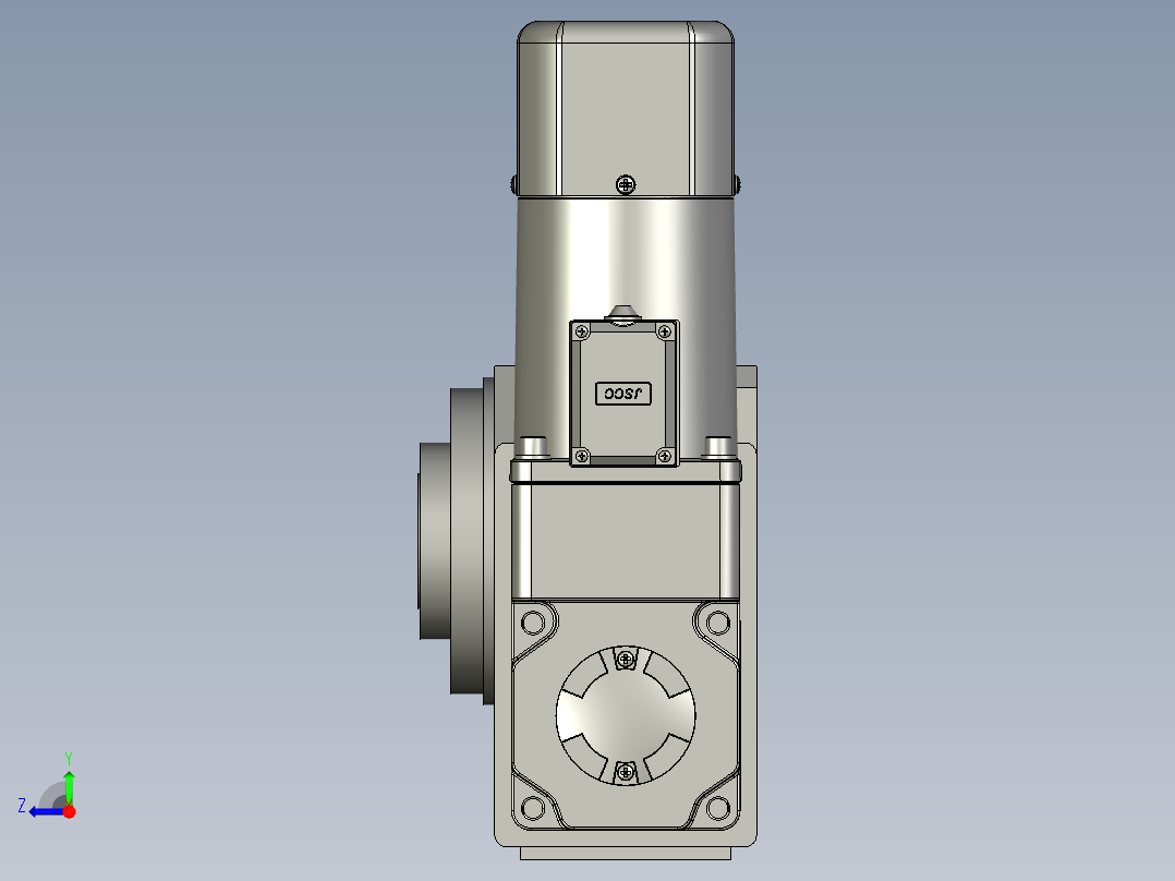 80DT+200W直角中空马达组合横右视图