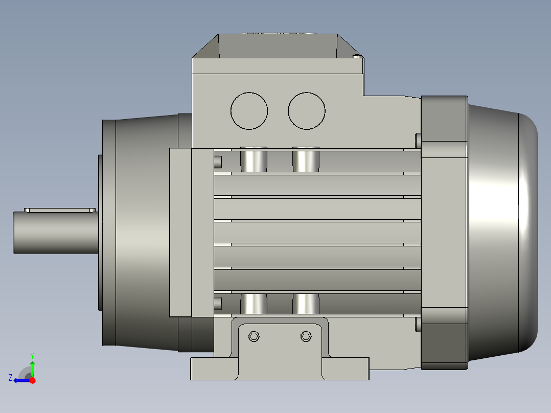 IMB3H80-180(YE2YE3)通用电机YE2-132S-4-B3右视图