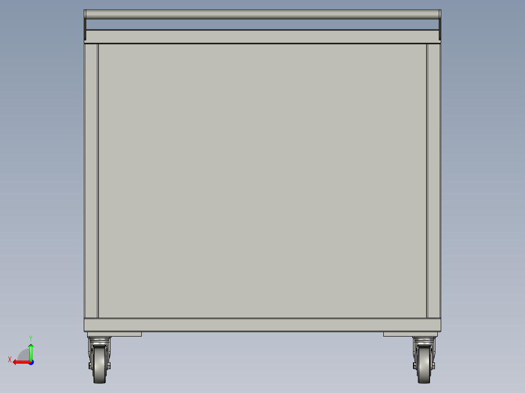 铝件打钉小车后视图