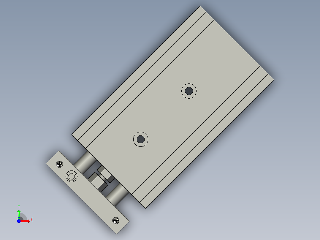 双杆气缸CXSM10-25前视图