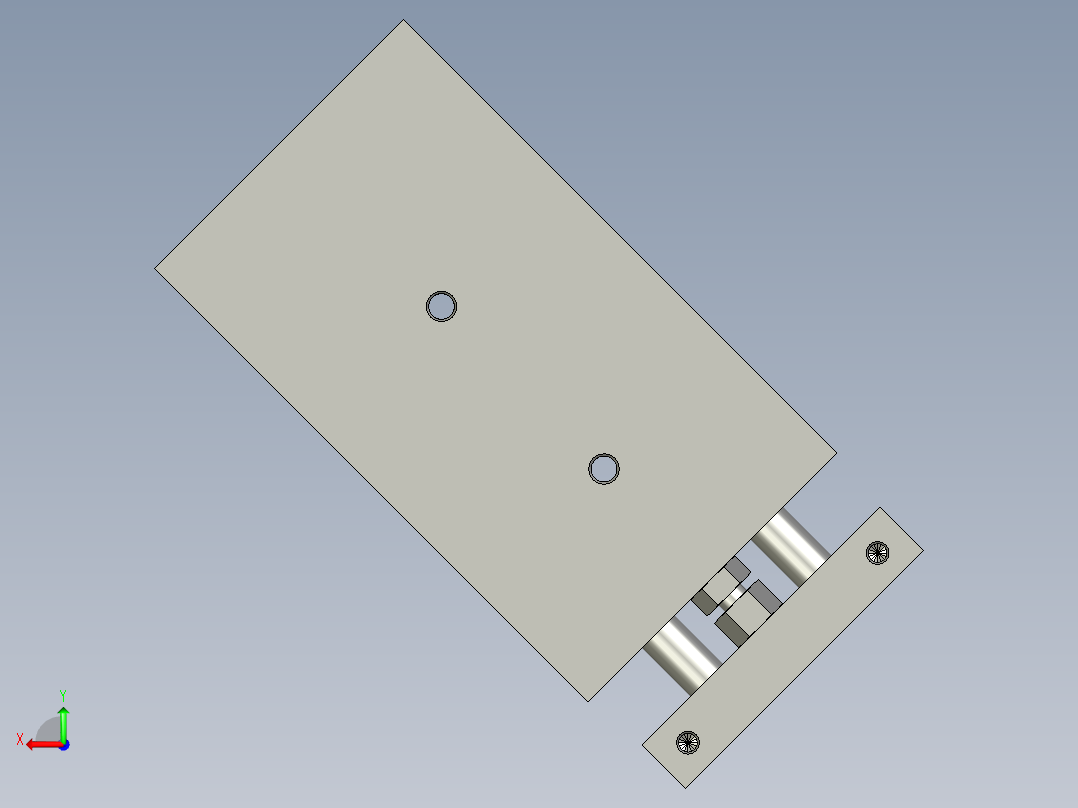 双杆气缸CXSM10-25后视图