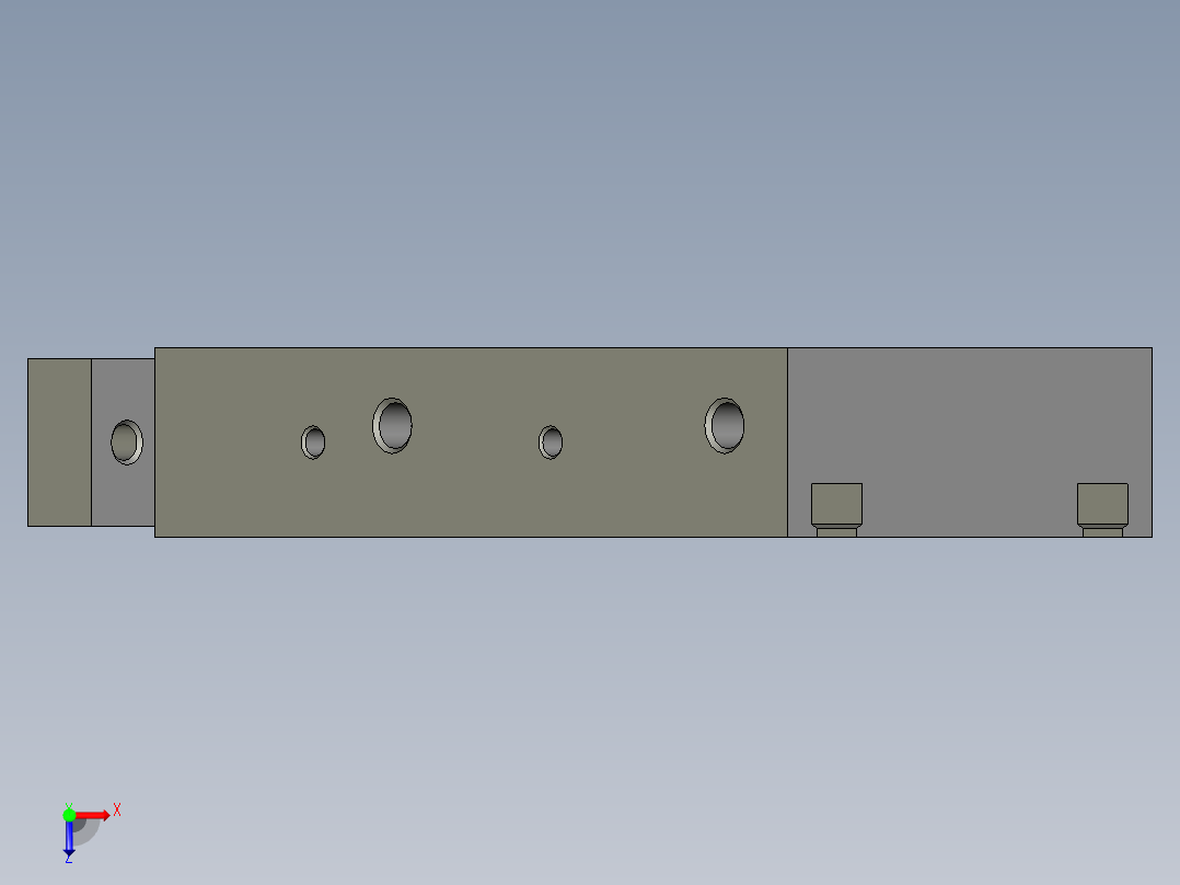 双杆气缸CXSM10-25俯视图