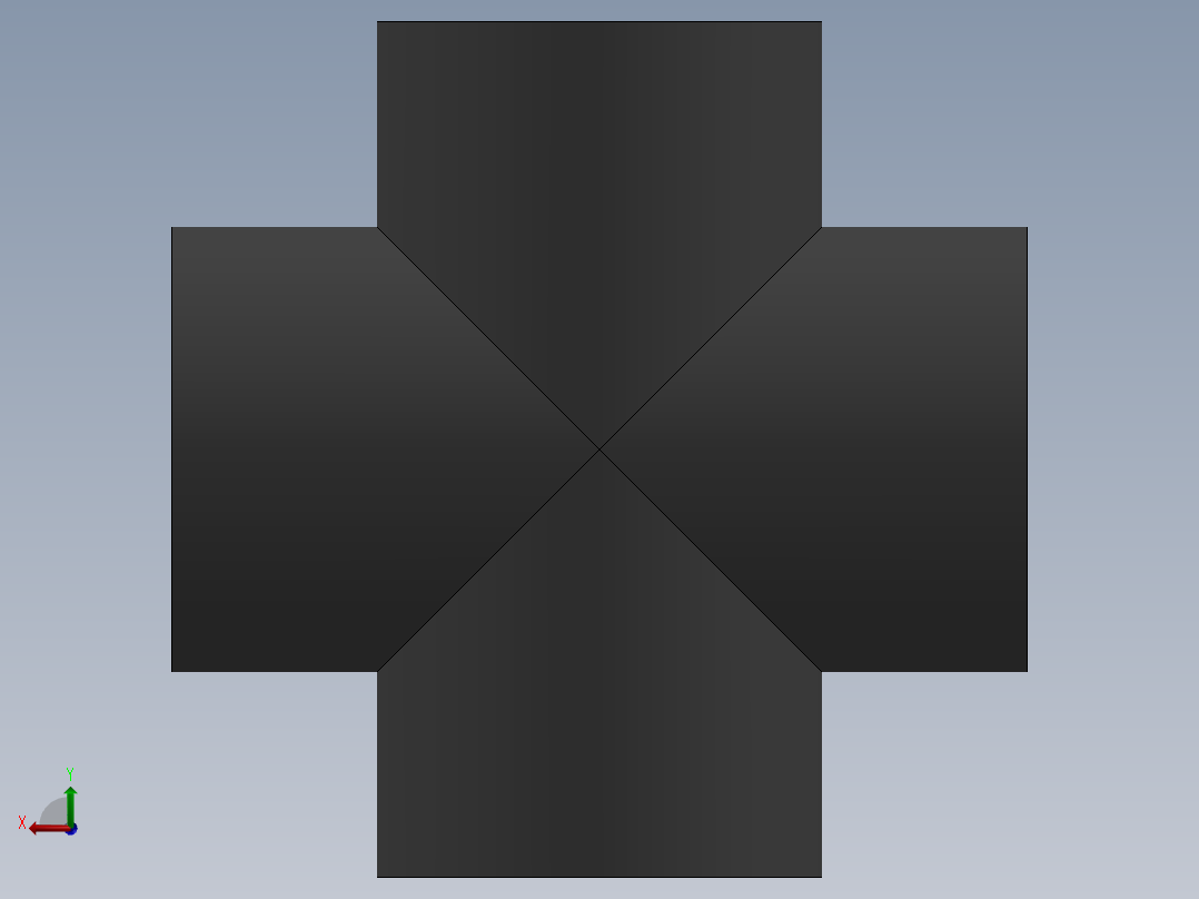 Cross DN350 PN10 U-PVC后视图