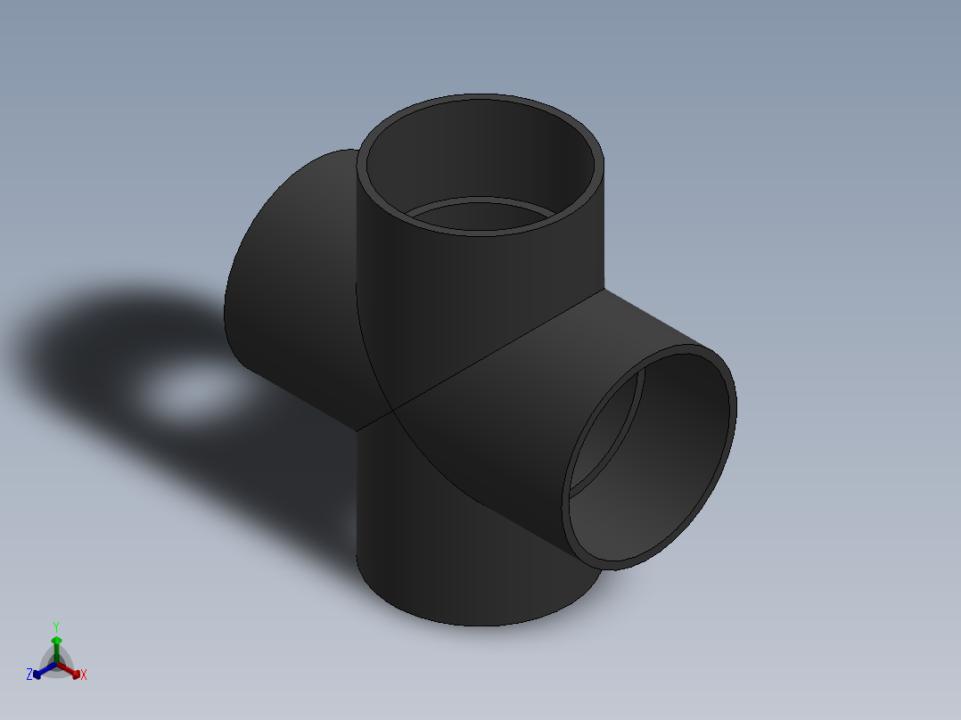 Cross DN350 PN10 U-PVC正等轴测图