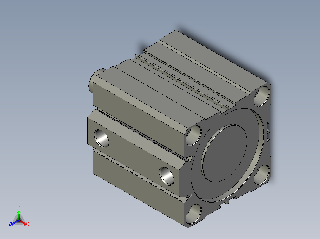 ACQ80x50SB超薄型气缸主视图