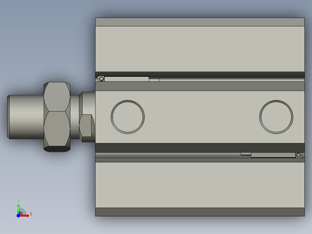 ACQ80x50SB超薄型气缸前视图
