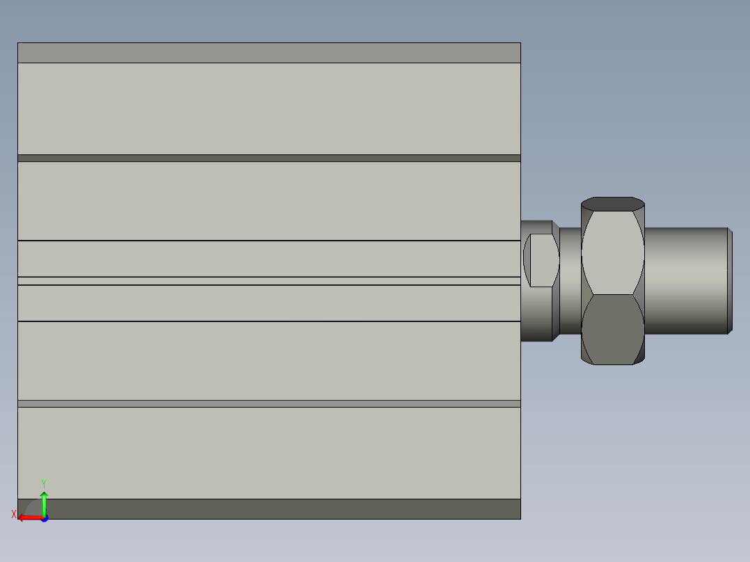 ACQ80x50SB超薄型气缸后视图