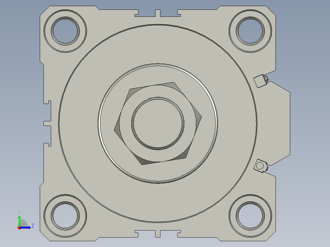 ACQ80x50SB超薄型气缸左视图
