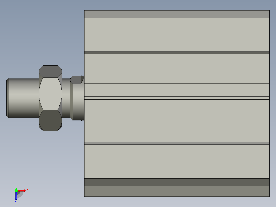 ACQ80x50SB超薄型气缸俯视图