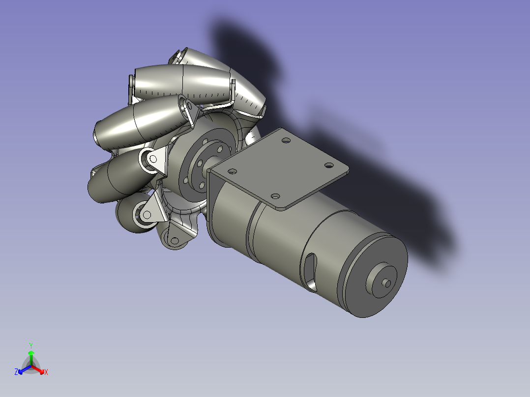 麦轮电机单位主视图