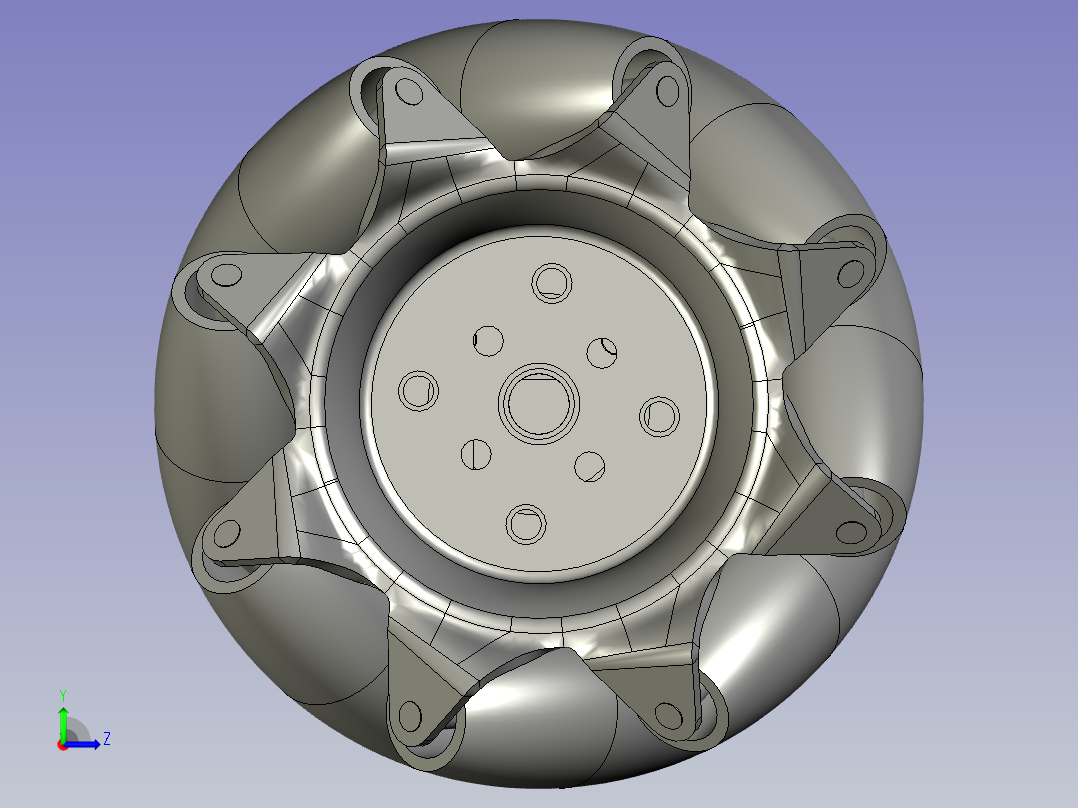 麦轮电机单位左视图