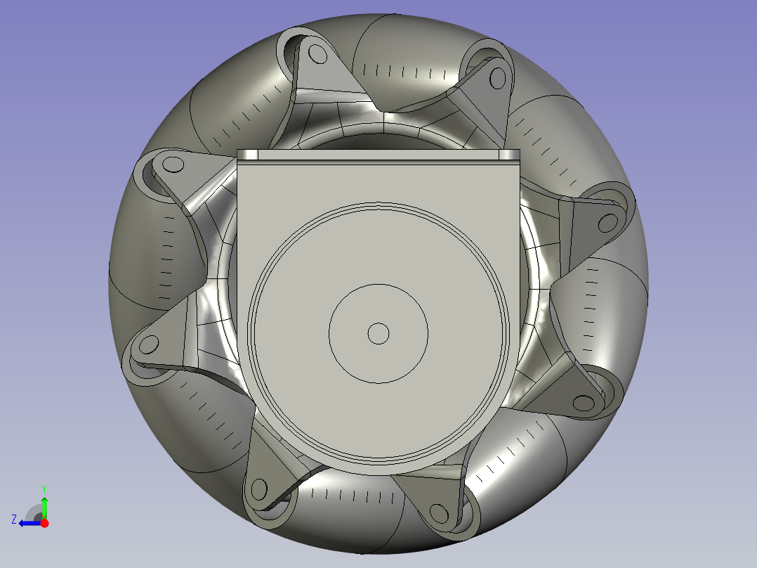 麦轮电机单位右视图