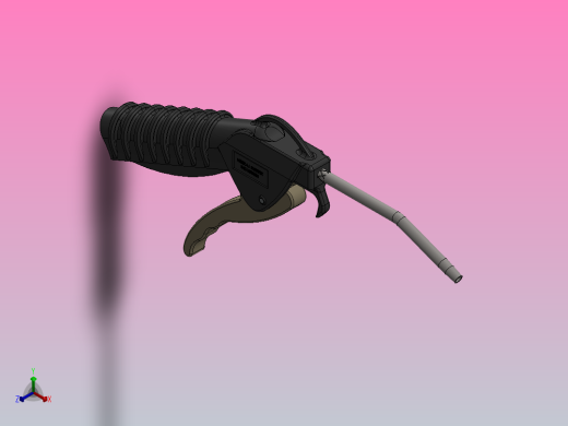 压缩空气气动气枪喷头正等轴测缩略图