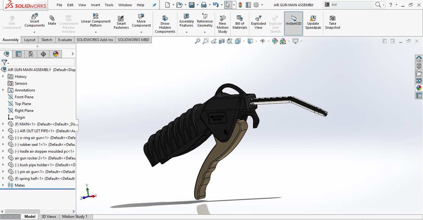 压缩空气气动气枪喷头