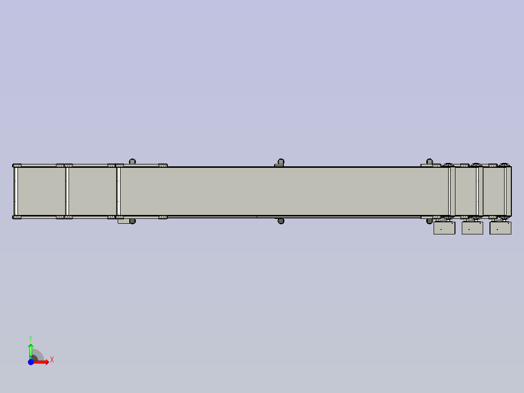三层皮带线前视图