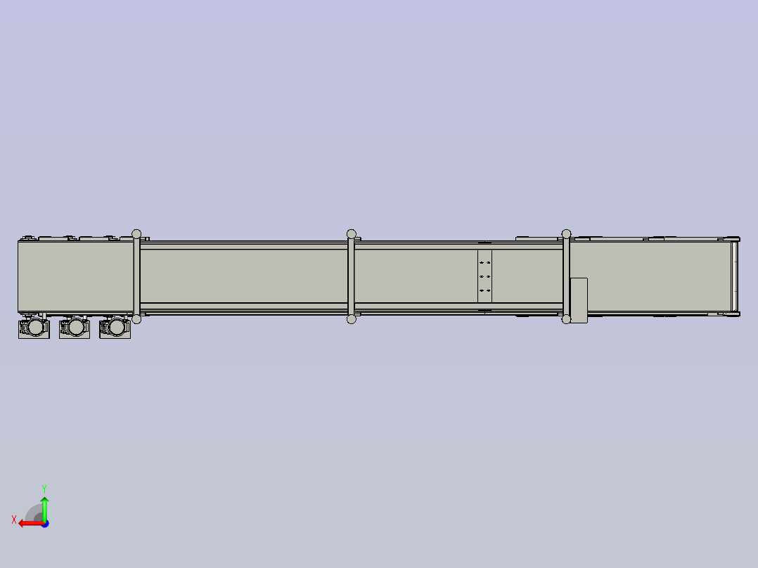 三层皮带线后视图